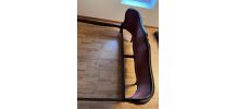 Grand lit ancien vintage en bois