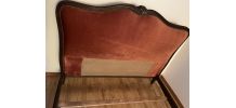 Grand lit ancien vintage en bois