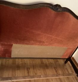 Grand lit ancien vintage en bois