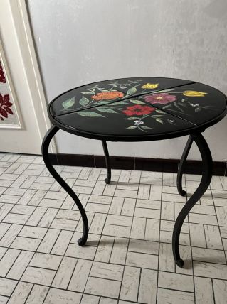 Table basse fer et verre