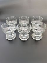 Lot de 6 verres en cristallin