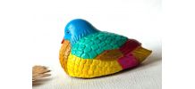 Canard mandarin multicolore artisanat - Pièce unique 