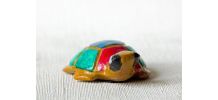 Tortue multicolore fabrication artisanale peinte à la main 