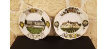 2 superbes assiettes en faïence de Lunéville