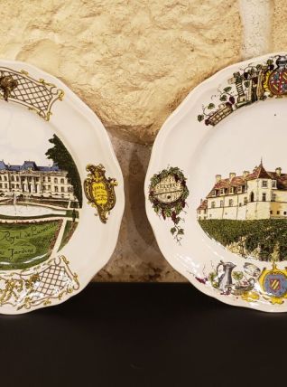 2 superbes assiettes en faïence de Lunéville