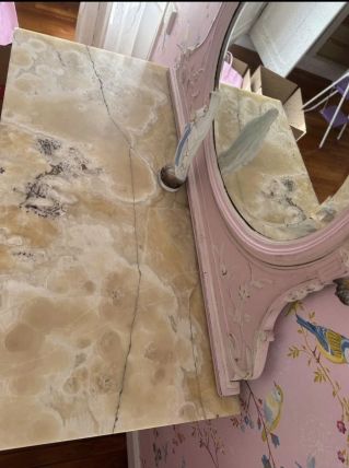 Coiffeuse commode  vintage rose 