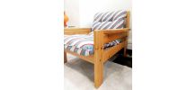 Fauteuil scandinave en pin massif 1970 
