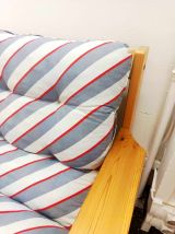 Fauteuil scandinave en pin massif 1970 