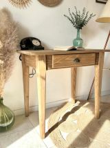 Léonie, table d'appoint ou bureau bois brut