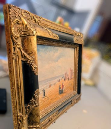 Magnifique tableau sur panneau signé 