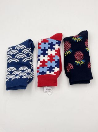 Lots de paires de chaussettes fun