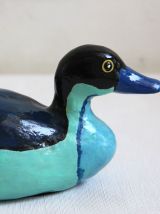 Canard colvert bleu grand modèle - Peint à la main artisanat