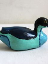 Canard colvert bleu grand modèle - Peint à la main artisanat