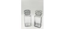 Lot de 2 pots à confiserie en verre