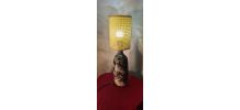  lampe ceramique  vernisé tres belle  50x15  abat jour neuf