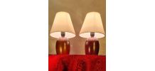 paire de petite lampe de chevet style scandinave  25x15