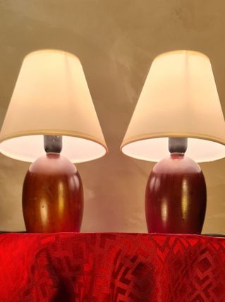 paire de petite lampe de chevet style scandinave  25x15