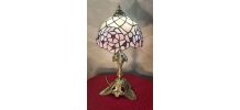 lampe  ancienne art nouveau bronze abat jour verre style tif