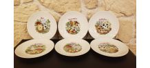 Lot de 6 assiettes à fromage Bavaria Winterling Marktleuthen