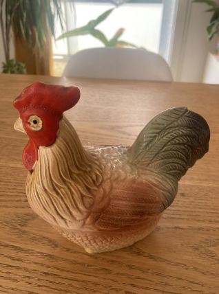 Poule en faience