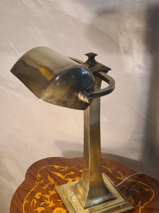Lampe laiton de bureau Art Déco des années 1930 a 1950   ele