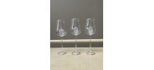 3 verres à pied cristal fait main