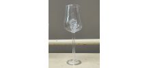 3 verres à pied cristal fait main