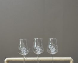 3 verres à pied cristal fait main