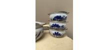 Lot de 3 bols + 1 grand pot vintage en céramique