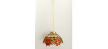 Suspension vintage en nacre aux fleurs 
