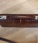 Sac baguette croco couleur rouille 