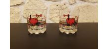 Deux verres à cocktail "I love drinks !"