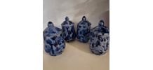 Petits pots en porcelaine bleu de Delft