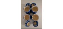 Petits pots en porcelaine bleu de Delft