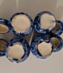 Petits pots en porcelaine bleu de Delft