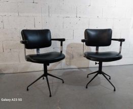 Paire de fauteuils bridge italiens, 1950 