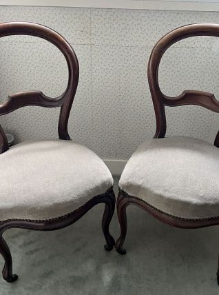 2 chaises style Louis Philippe, TBE