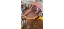Berceau en rotin vintage