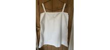 Chemise en coton blanc brodé et monogramme annees 30.