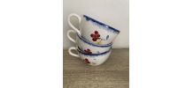 Lot 16 tasses à café  porcelaine Digoin Mary Lou an 40