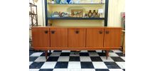 Enfilade pieds compas et cuir par Malora 1955 