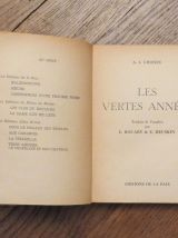 Les Vertes Années- A J Cronin- Editions de La Paix 