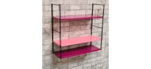 Etagere string acier vintage h49x49x17 dans son jus 1960 a 7