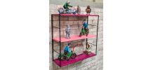 Etagere string acier vintage h49x49x17 dans son jus 1960 a 7