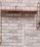 etagere 1960 acier faux bois et chrome or 4 montants   184 c