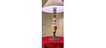 lampe porcelaine et bronze tres elegante  ,inter a tirette 5