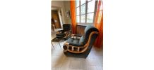 2 fauteuils velours 