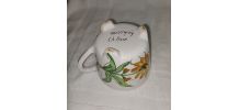 Tasse à infuser tisanière céramique complète fleurs vintage