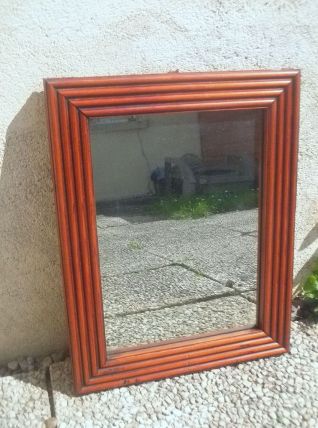 Miroir , cadre  en bois vintage