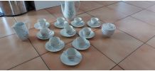 Service café 10 tasses vintage